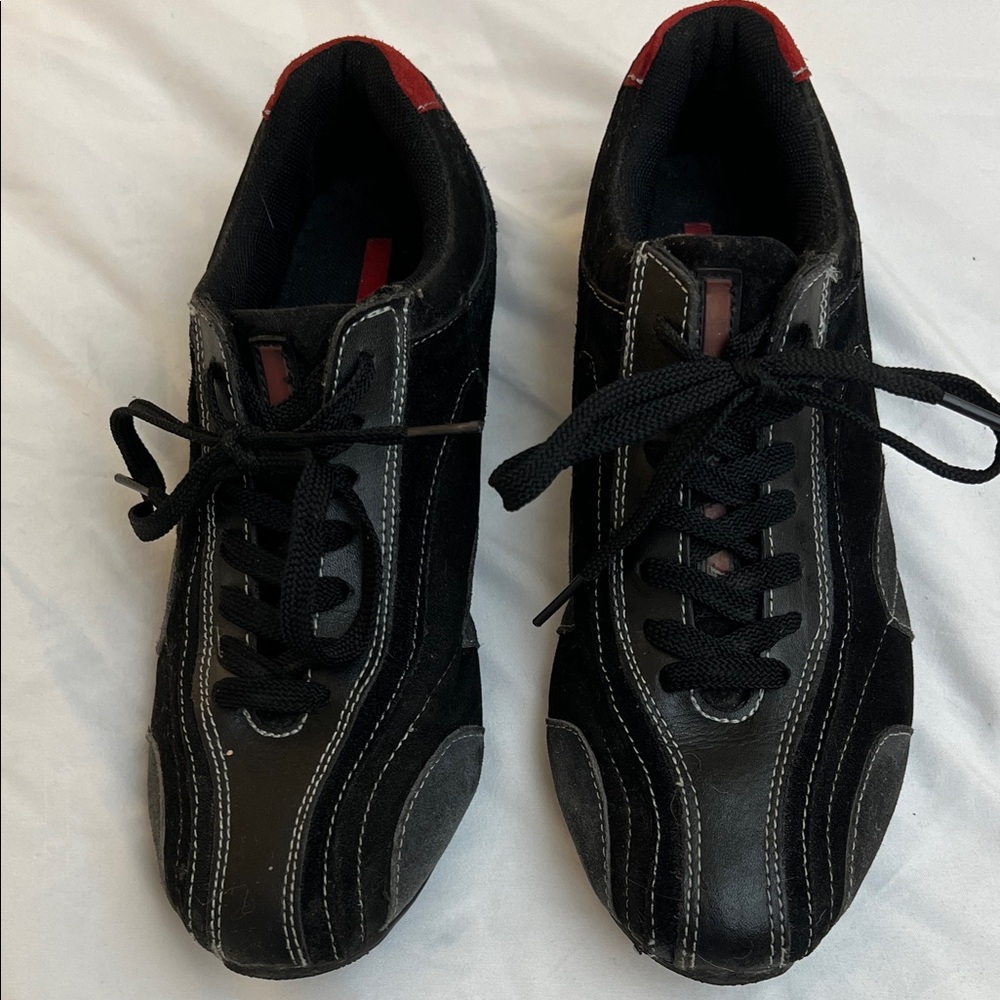 Prada Women’s Black and Gray Sneakers
